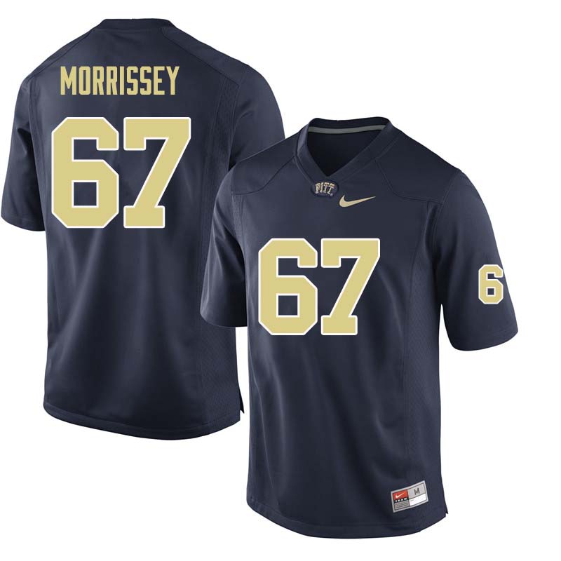 Men #67 Jimmy Morrissey Pittsburgh Panthers College Football Jerseys Sale-Navy